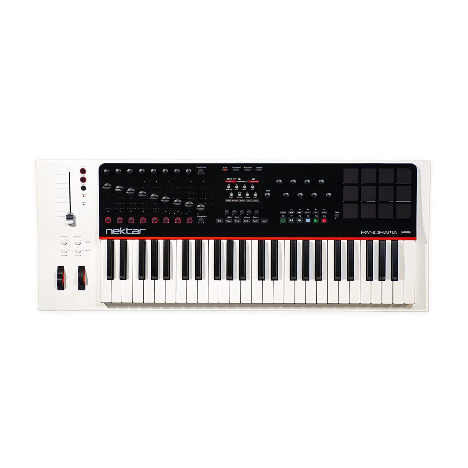 Nektar Panorama P4 USB MIDI Controller Keyboard with Nektar DAW Integration,Black and White