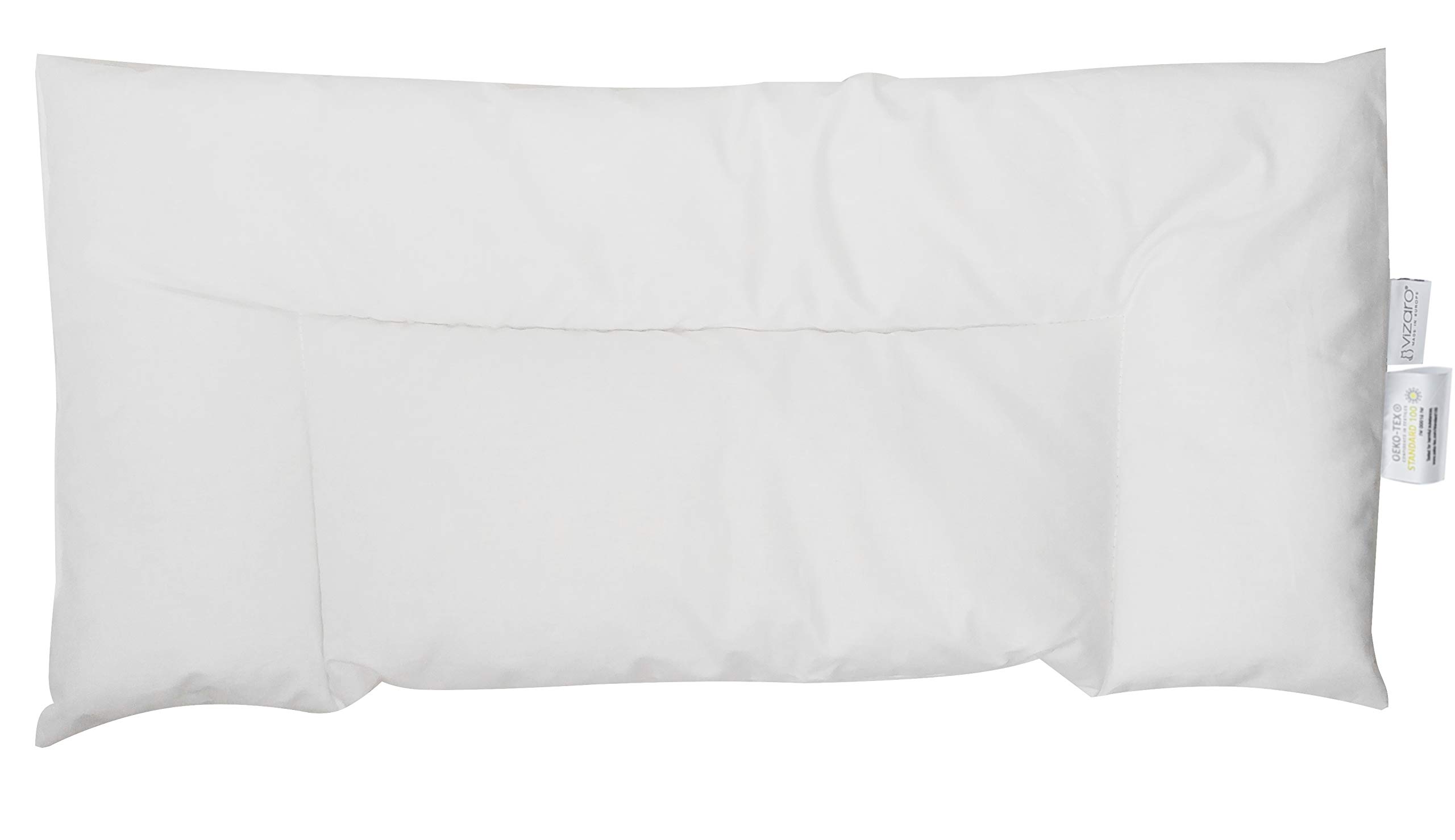 Vizaro - Pillow 9,5 Tog (60x30cm) for Winter 300g - for COT - 100% Luxury Cotton - Made in EU Without Harmful substances - Safe for Babies -