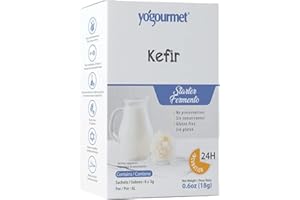 Yogourmet Kefir Starter (6 Pack) - Make Kefir at Home - Starter Culture - All Natural, Gluten Free, Kosher, Halal - 3 g Sachets