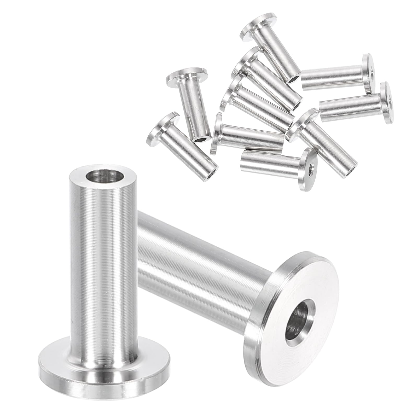 PATIKIL Cable Railing Hardware, 10 Pack T316 Stainless Steel Cable Railing Protector Sleeves Protective Grommet for 1/8" Wire Rope Wood Posts