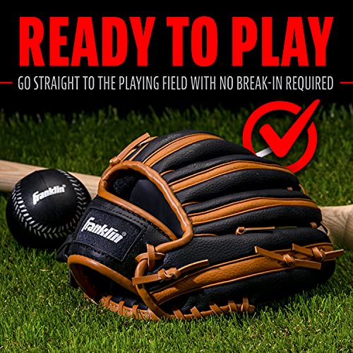 Franklin Sports Kids Baseball Gloves RTP Youth Teeball Glove + Ball