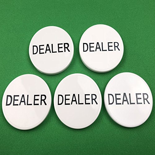 YH Poker Set of 5 Professional Casino Texas Holdem Poker Dealer Buttons