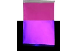 GLOMANIA Glow in The Dark Neutral Invisible Strontium Aluminate Glow in The Dark Fluorescent Pigment Powder FREE UV Black Light (Magenta glows MAGENTA, 1oz)