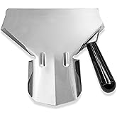 Biaungdo Stainless Steel French Fry Popcorn Scoop, Metal Popcorn Scoop, French Fry Bagger, Quick Fill Tool for Bags & Boxes, Multipurpose Scooper for Food, Fries, Snacks, Desserts, Ice(Right Handle)