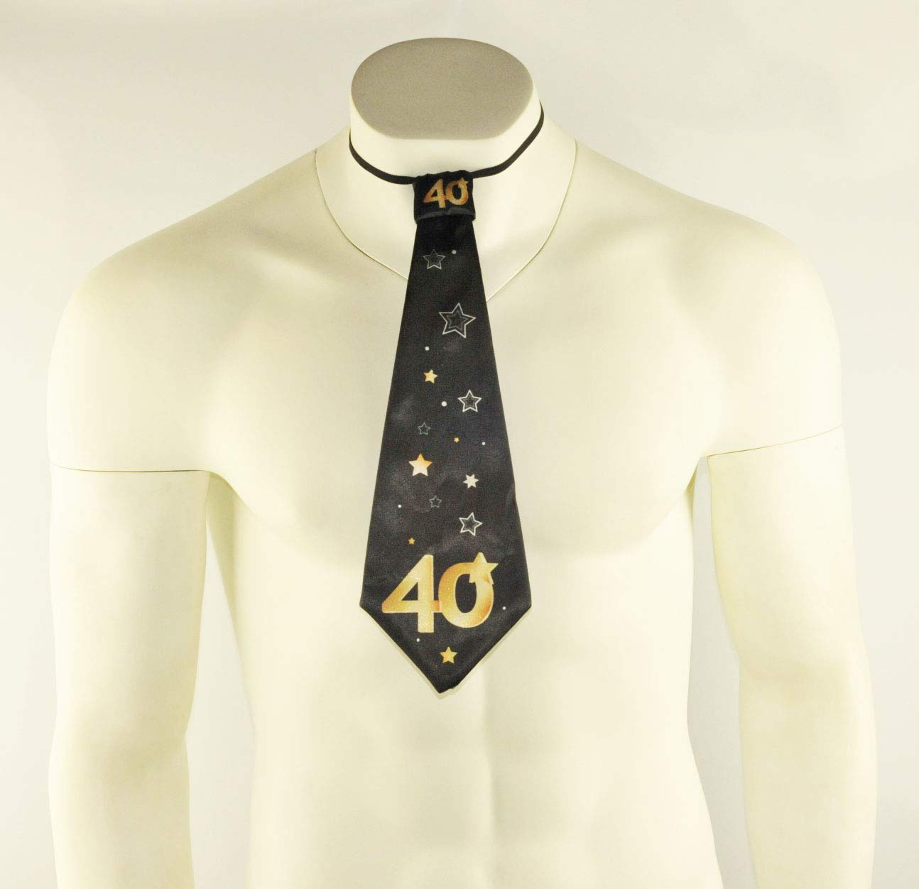 Happium Happy Birthday Black Gold Tie - Party By Age (40th)