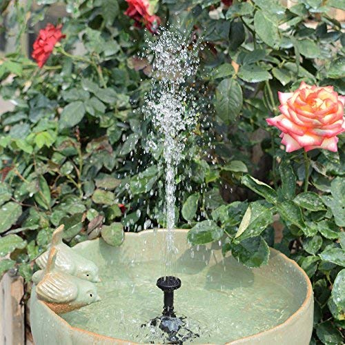 Gocheer 1.8W Solar Fountain Water Pump for Bird Bath Solar Panel Kit Outdoor Fountain for Small Pond, Pool,Patio Garden (Square)