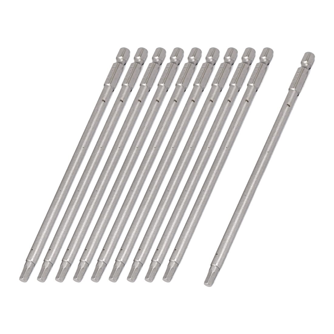 Sourcingmap 1/4" Quick Change Shank 4mm Magnetic Hex Screwdriver Bits 150mm Length 10pcs