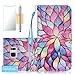 Galaxy S7 Case,S7 Case, Tradekmk(TM);(Pictures Wallet) Colourful Flower Wallet Case for Samsung Galaxy S7, (+Stylus+Screen Protector) Samsung Galaxy S7 Case