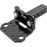 2" Receiver Hitch Adjustable ATV UTV Mount Fit for TigerTail Tow System,Regular,Black Powder Coated,Replaces#101110