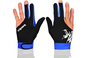Anser M050912 Man Woman Elastic 3 Fingers Show Gloves for Billiard Shooters Carom Pool Snooker Cue Sport - Wear on The Right or Left Hand 1PCS