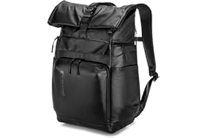 Kingsons Waterproof Backpack for Men-Large Capacity 15.6 Inch Computer Bag, Black Travel Backpack for Business, Office, Commu