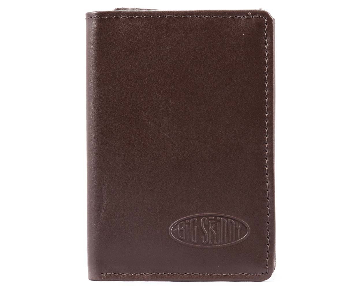 Big Skinny Men's Tri-Fold Leather Slim Wallet, Holds Up to 25 Cards