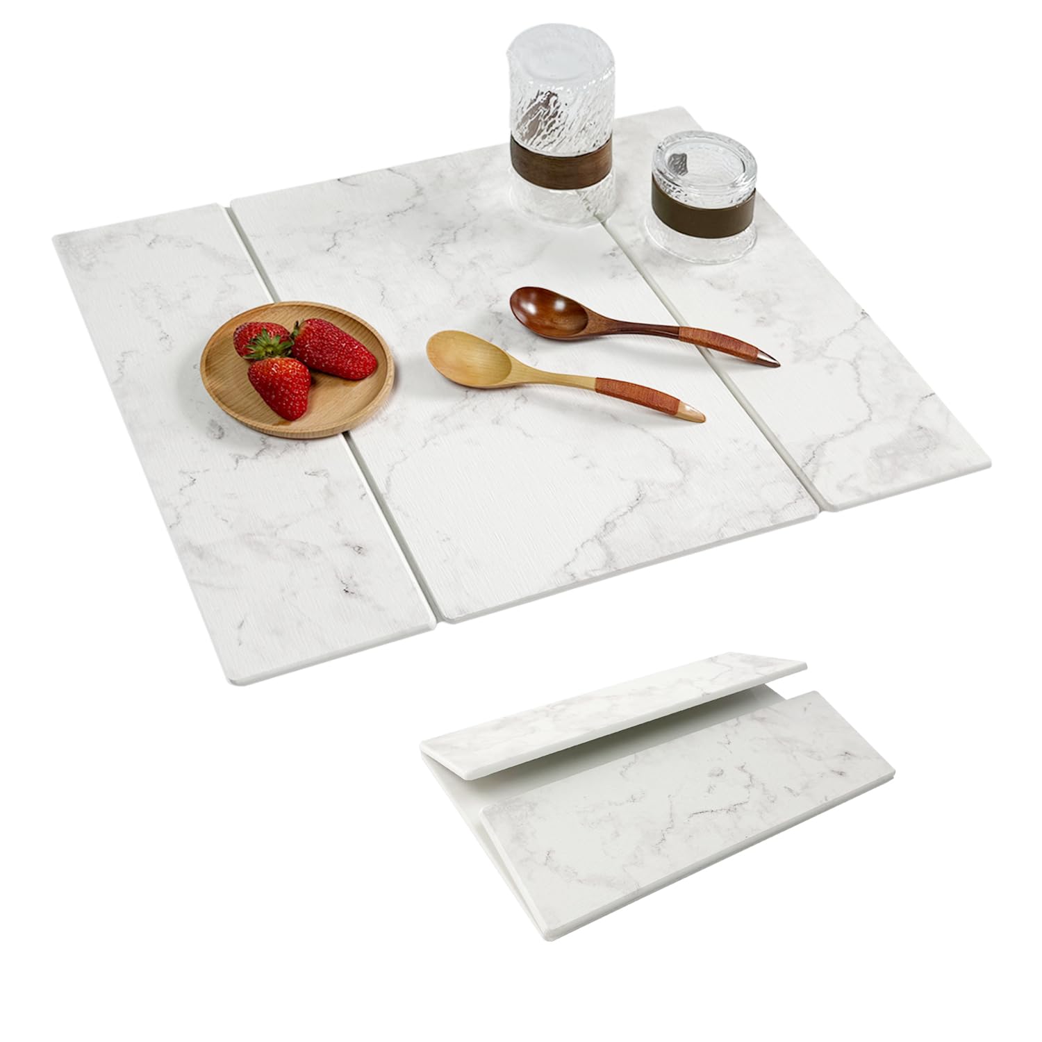 Photo 1 of ***PLAIN AND DIRTYYY**** Stone Dish Drying Mat for Kitchen Counter, Quick-Absorbent Collapsible Dish Drying Stone Mat,Diatomaceous Earth Drying Mat,Large Stone Drying Mat for Dish