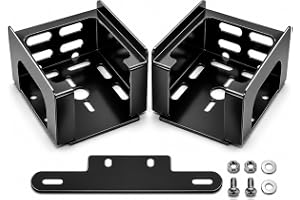 Lelinmy Trailer Light Bracket, Trailer License Plate Bracket, Steel Guard | Heavy-duty steel, boat truck trailer use, fits square LED lights, license plate mount, protects tail lights