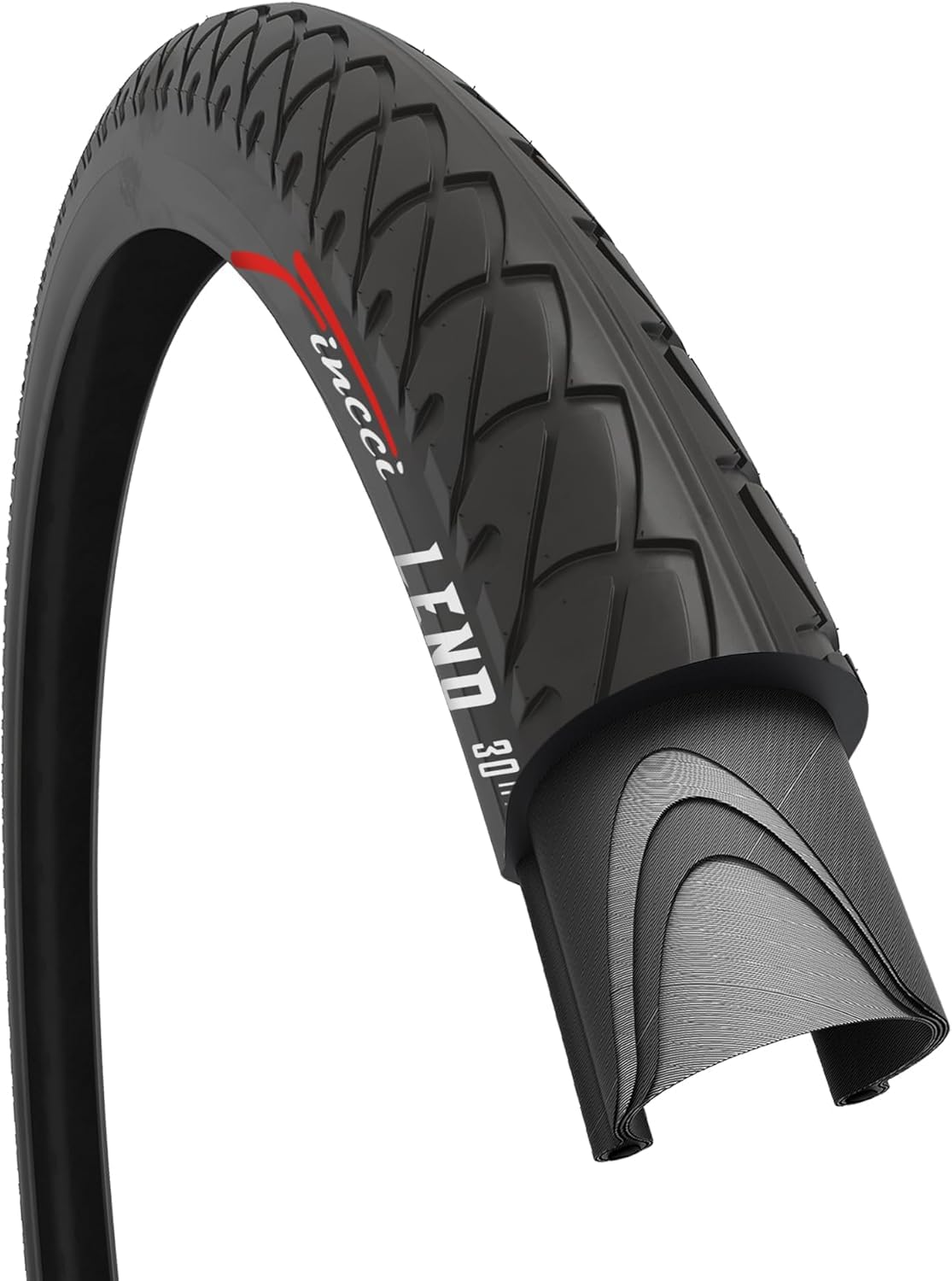 Fincci Bike Tyre 26 x 1.95 inch - Slick Foldable Tire 50-559 with 30 TPI for Road, Cycle, MTB Hybrid Bicycles - Suitable for Cycling in City and Riding out of Town - Bike accessory