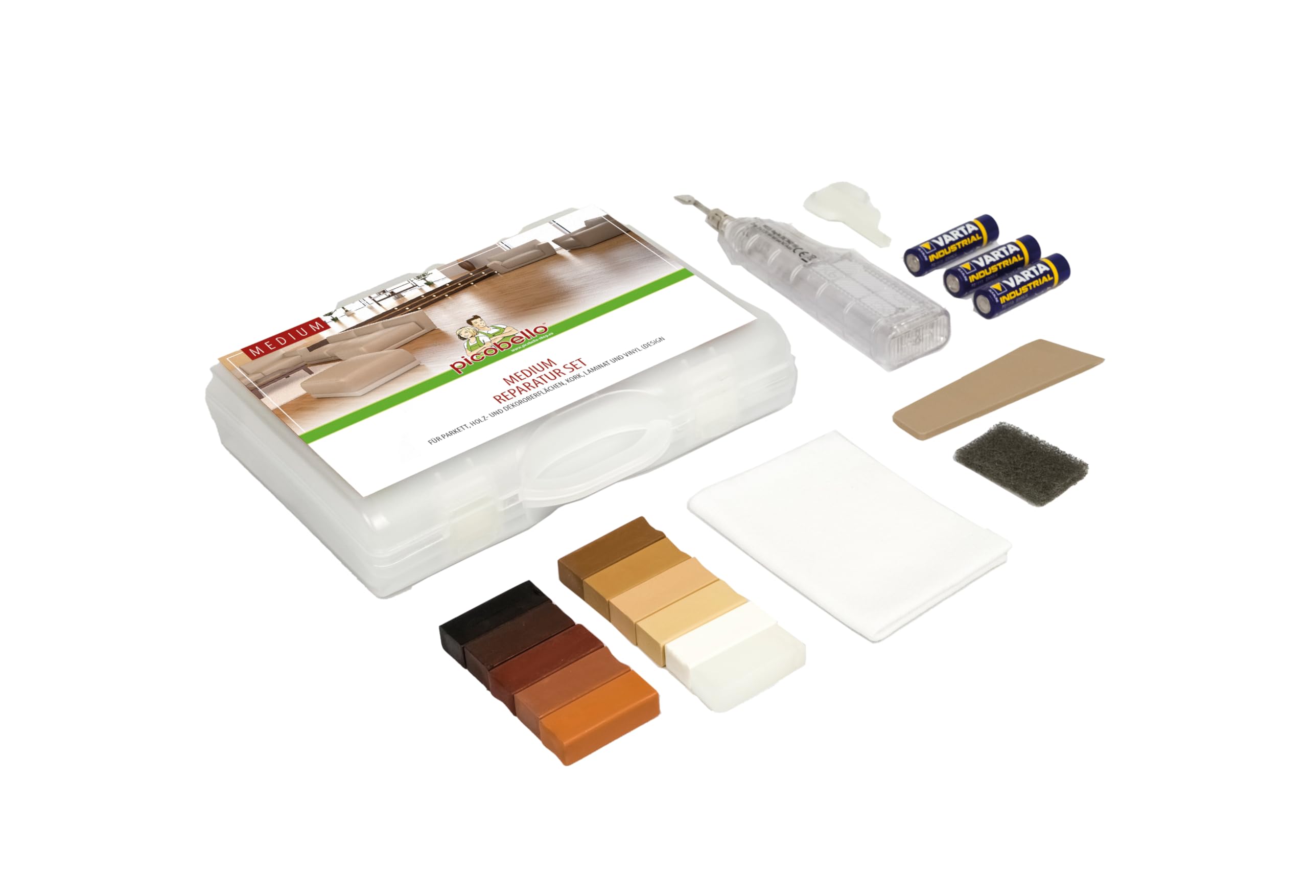Picobello G61404 Medium Wood-Repair Set for Parquet/Laminate/Furniture/Stairs