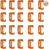 50 Pack Electric Fence Insulator Clips for 7/16" Round Rod &amp; Post | works with poly wire,poly tape,poly rope.Great for pet fences,garden protection,livestock control,and barrier installations