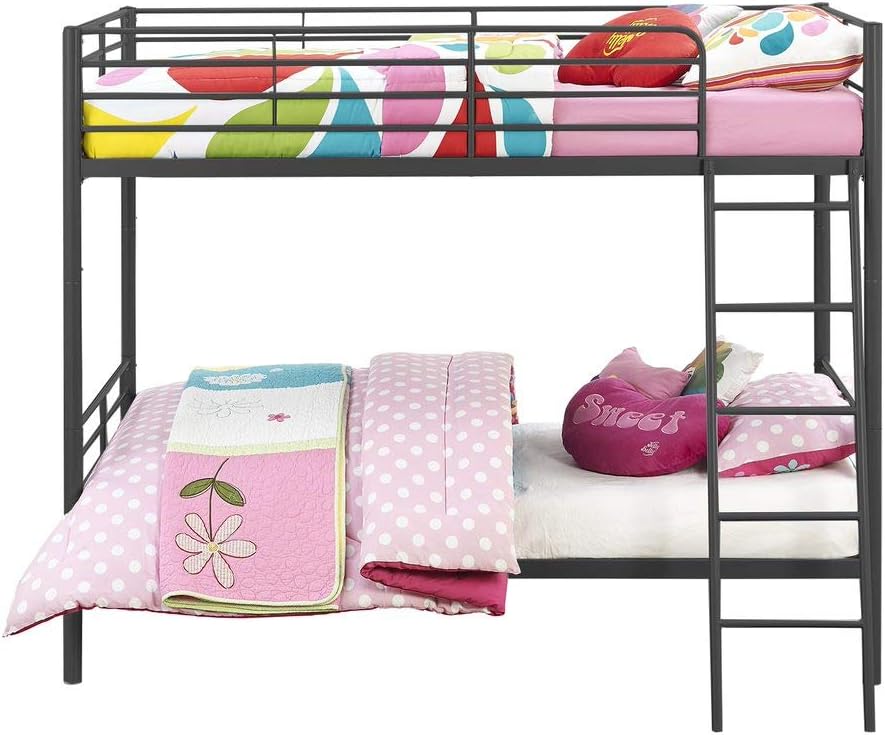 DHP Convertible Bunk Bed Silver/ Grey Single Over Single - Image 5