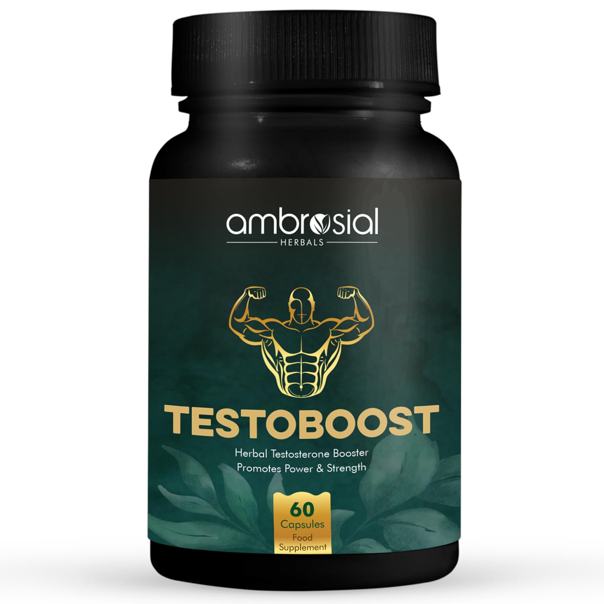 Ambrosial Herbal Testosterone Booster Supplements for Men 500 mg – Pure Shilajit 50 mg, Ashwagandha 200 mg, Safed Musli 250 mg – Natural Stamina Support for Men, 2 Months Supply, 60 Capsules