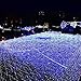 8 Modes 2M(L)3M(W) Waterproof Twinkle Indoor Outdoor Net Mesh Fairy String Lights (Bule)