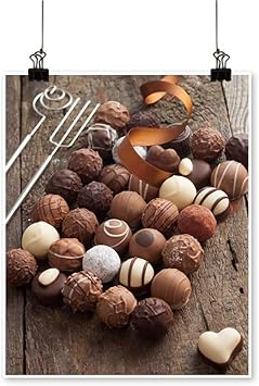Amazon Co Jp パネルペインティング キャンバス チョコレートボーン アソートメント デリシャス デコラティブ ルーン チョコレート アートワーク キッチンルーム用 フレームなし X 36inch 50x90cm 1pc ホーム キッチン