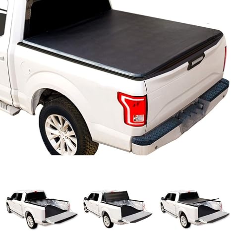 Mago Soft Tri Fold Tonneau Cover For Ford Ranger Rear Cap Uv Resistant Pvc Leather Folding Truck Bed Amazon Co Uk Sports Outdoors