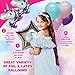Unicorn Party Supplies | Gaint Unicorn Balloon | Party Favors with 26 Colorful Latex, Mylar Balloons, Birthday Banner, Unicorn Horn Glitter Headband, Air Pump & String in Box