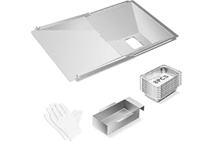 Wanchao Adjustable Grease Tray with Catch Pan, for 2/3/4 Burner Models Grease Tray for Gas Grill, Grill Replacement Parts for Dyna Glo, Master, Nexgrill, Expert Grill, Kenmore, BHG and More