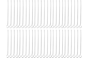 50 Pcs Inoculation Loop, Reusable Inoculating Loop, Laboratory Research Teaching Tools Uses Nichrome Needle Tip for Cell Tiss