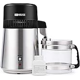 DC HOUSE Water Distiller 1 Gallon Distilled Water Machine, Stainless Steel Water Distillers for Home Countertop, 750W Distill
