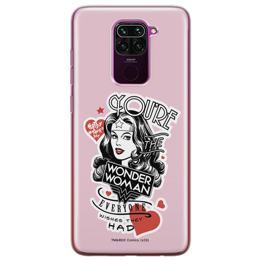 ERT GROUP mobile phone case for Xiaomi REDMI NOTE 9 original and officially Licensed DC pattern Wonder Woman 014 optimally adapted to the shape of the mobile phone, case made of TPU