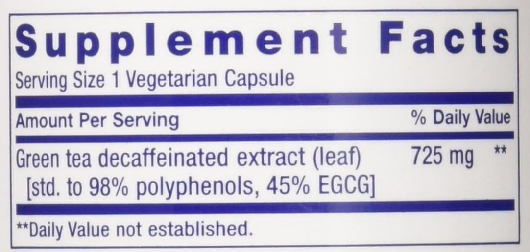 Mega Green Tea Extract Decaf. 100 VegiCaps (Pack of 2): Health & Personal Care