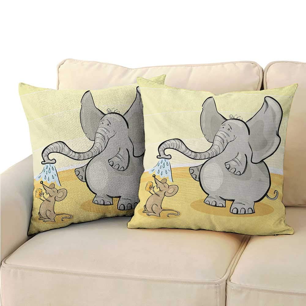 Amazon Com Clayee Decorative Square Accent Pillow Case Elephant
