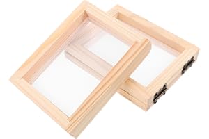 KONTONTY 2pcs Wooden Picture Frame Paper Making Screen for Paper Making Craft Supplies
