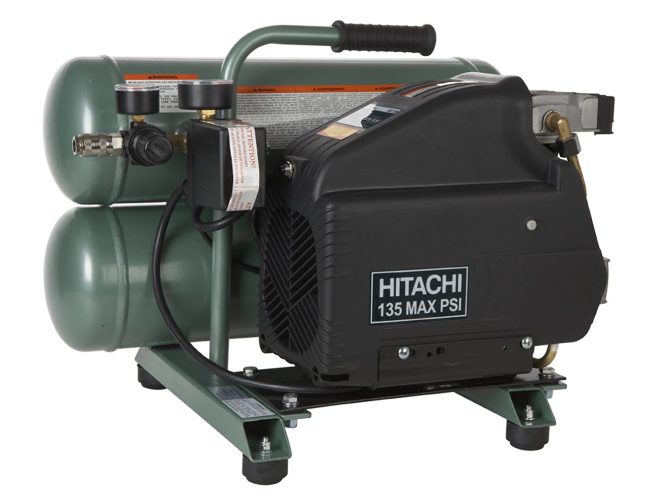 Hitachi EC89 4Gallon Portable Electric Twin Stack Air Compressor
