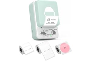 SUPVAN T50M Plus Bluetooth Label Maker Machine with 3 Tapes, High Printing Clarity, Versatile App with 40+ Fonts and 450+ Icons, Inkless Labeler for Business, Home, Office Organization, Green