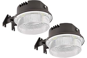 SZGMJIA 2-Pack LED Barn Light 50W, 6500lm Dusk to Dawn Yard Lighting with Photocell, 5000K Daylight 500W MH/HPS Replacement, 5-Year Warranty, IP65 Waterproof for Outdoor Security/Area Light