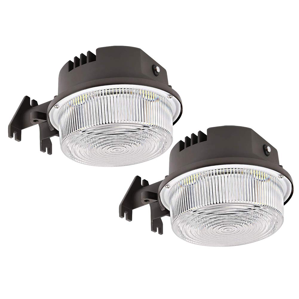 SZGMJIA 2-Pack LED Barn Light 50W, 6500lm Dusk to Dawn Yard Lighting with Photocell, 5000K Daylight 500W MH/HPS Replacement, 5-Year Warranty, IP65 Waterproof for Outdoor Security/Area Light