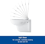 Duravit D-Code Compact Soft Close Toilet Seat Urea Thermoset White Stainless view 2