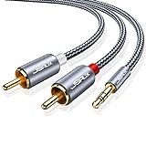 JSAUX 25ft/7.5M Aux to RCA Headphone Male to Male