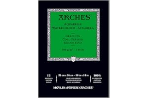 Arches Cold Press Watercolor Pad, 10 x 14 Inch, 12 Sheets
