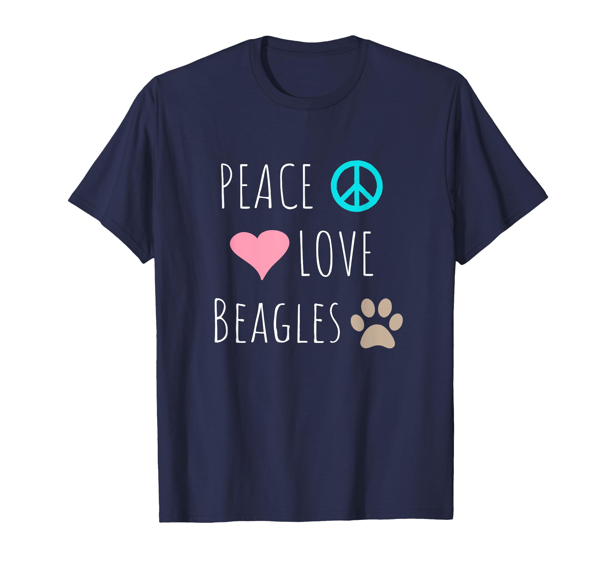 Peace Love Beagles Cute Dog Puppy Pet Lover T-Shirt T-Shirt