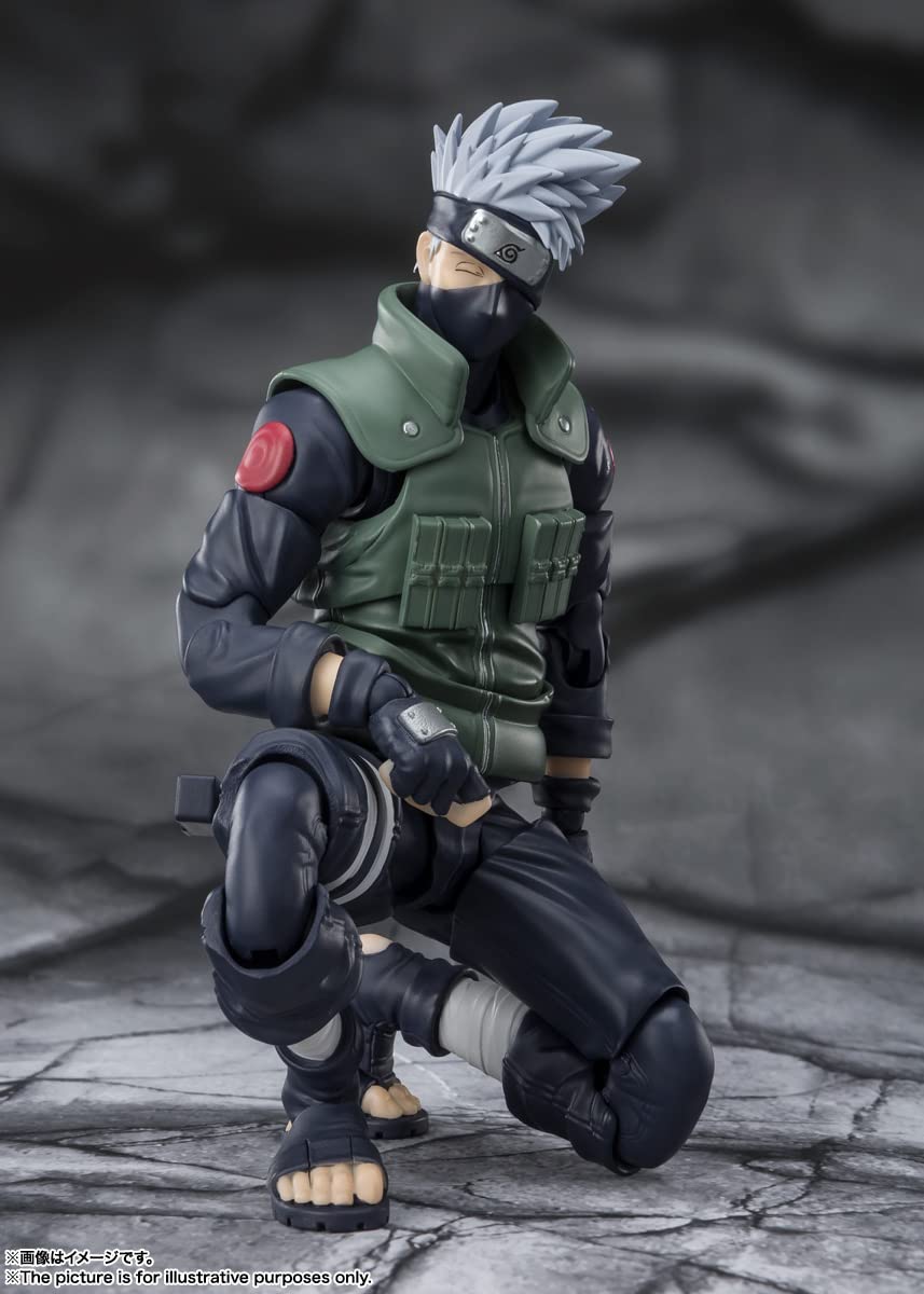 TAMASHII NATIONS - Naruto Shippuden - Kakashi Hatake (The famed Sharingan Hero), Bandai Spirits S.H.Figuarts Action Figure