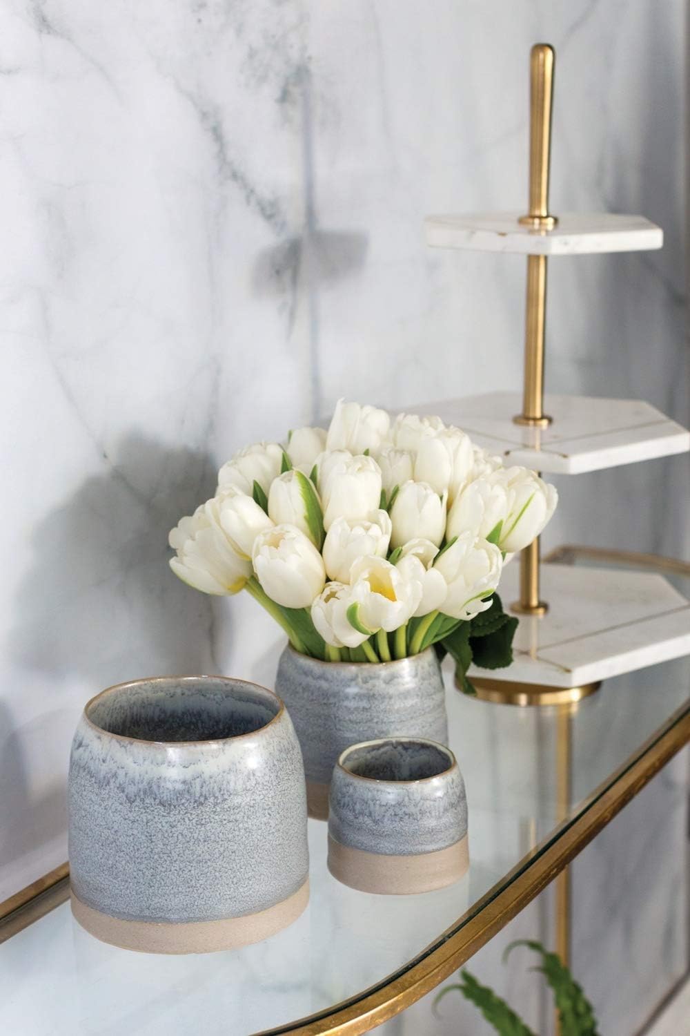 Amazon Com Marley Ceramic Pot For Plants And Flowers 91991 Modern Pot Decor For Home Or Office L Indoor And Outdoor Planter For Any Event Decorations 4 75 X 4 25 Home Kitchen