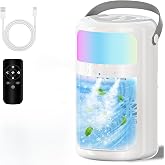 Portable Air Conditioners, Evaporative Air Cooler, 4-in-1 Portable AC Fan, 1500ML Tank, 3 Speeds &amp; 2 Mist Modes, Remote, USB-C Cooling for Bedroom Office Camping