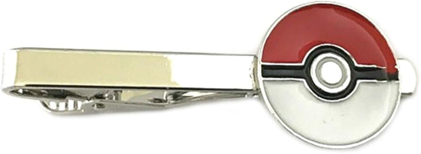 Amazon ポケモンpokeballシルバートーンmen S Boy Sタイバーw ギフトボックスbyスーパーヒーロー タイピン タイタック 通販