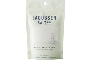 Jacobsen Salt Co. Pure Flake Sea Salt – Kosher Salt, Coarse, Non-Iodized Made in USA, Non-GMO, Steak Seasoning, Gourmet, Real Salt Flakes – 4oz