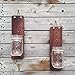 Rustic Mason Jar Wall Sconce Set of 2, With or Without Flowers