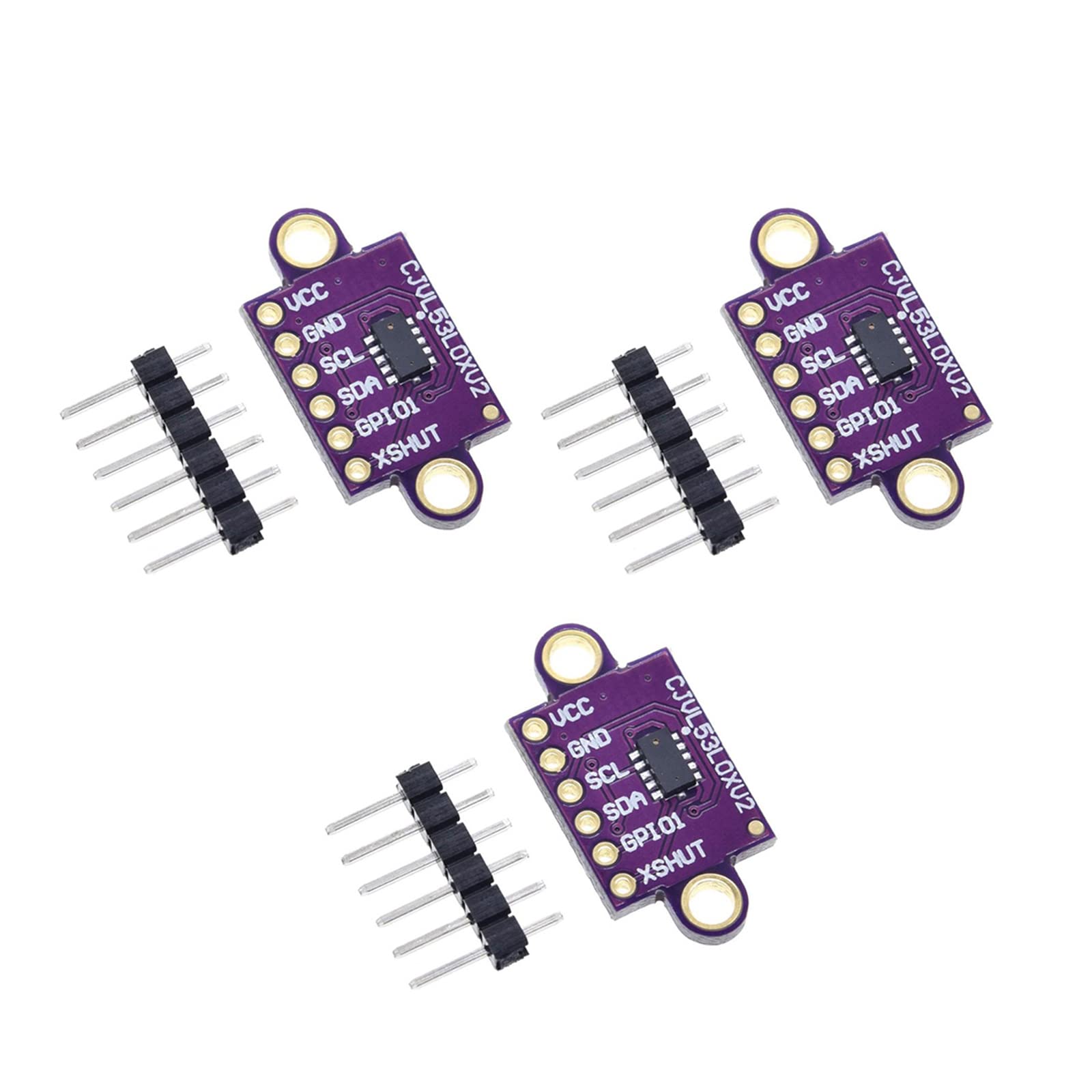 Onyehn 2pcs VL53L0X Time-of-Flight (ToF) Laser Ranging Sensor Breakout 940nm GY-VL53L0XV2 Laser Distance Module I2C IIC