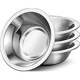 Offiper 304(18/8) Stainless Steel Mixing Bowls for Kitchen, 4 Pack 7.8" 28.89 fl.oz Metal Mixing Bowls Set Stackable for Baking Serving Cooking Food Prep Storage Dishwasher Safe Heavy Duty